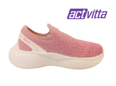 TENIS FEM. ACTVITTA SLIP ON ROSA BRANCO OFF