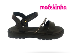 SANDALIA INF. FEM. MOLEKINHA PRETO