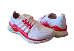 TENIS FEM. ACTVITTA TECIDO KNIT BRANCO PINK - loja online