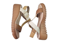 SANDALIA FEM. FLATFORM MODARE CMEL CREME na internet