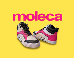 Imagem do TENIS INF. FEM. BOTINHA MOLECA BRANCO PRETO PINK