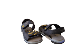 SANDÁLIA INF. MASC.PAPETE PÉ COM PÉ LED VELCRO MORCEGO PRETO AMARELO - comprar online