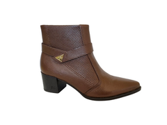 BOTA FEM. CANO BAIXO PEGADA COURO TOFEE - comprar online