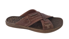 CHINELO MASC. PEGADA TIRA EM X COURO CRAVO - comprar online