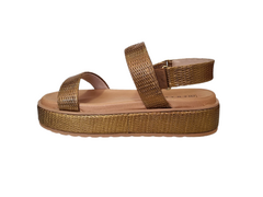 SANDALIA FEM. FLATFORM RAMARIM BRONZE - loja online