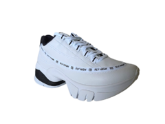 TENIS FEM. RAMARIM FLY HIGH CHUNKY BRANCO PRETO