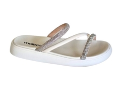 CHINELO BIRKEN FEM. MOLECA BRANCO OFF STRASS - comprar online