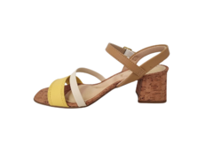 Imagem do SANDALIA FEM. SALTO MODARE AMARELO CREME