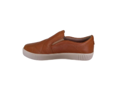 SAPATENIS FEM. SLIP ON COURO PEGADA CAMEL - Sugestiva Calçados