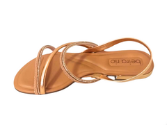 SANDALIA FEM. RASTEIRA BEIRA RIO OURO ROSADO - comprar online