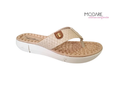 CHINELO FEM. DEDO MODARE CREME CAMEL