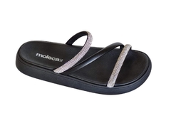 Imagem do CHINELO BIRKEN FEM. MOLECA PRETO STRASS