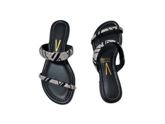 CHINELO FEM. VIZZANO PRETO BRILHO - loja online