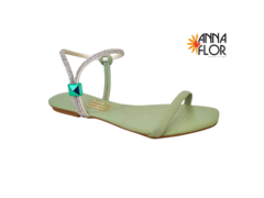 SANDALIA FEM. ANNA FLOR MINT MENTON