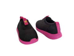 TENIS INF. FEM. MOLEKINHA PRETO PINK NEON - comprar online