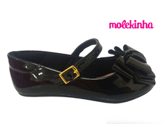 SAPATILHA INF. FEM. MOLEKINHA PRETO VERNIZ