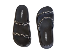 CHINELO BIRKEN FEM. MOLECA PRETO STRASS - Sugestiva Calçados