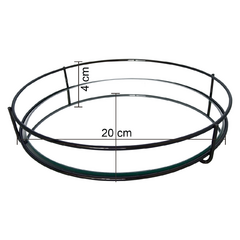 BANDEJA HARA FENCE BLACK MATTE REDONDA 20 CM - comprar online