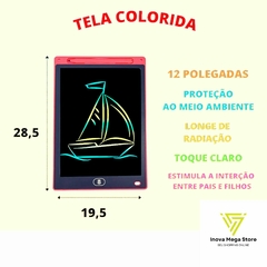 Lousa Digital 12 pol Tablet Infantil Colorida - comprar online