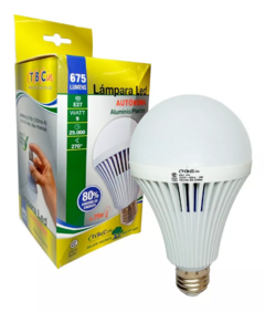 Lampara Led Luz De Emergencia Autonoma 9w Tbcin Calido