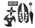 Set Naruto- 1 Kunai / Asuma X2/ Bandana Blister / Shuriken - comprar online