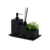 Conjunto Lavabo Quadrado - Preto Fosco