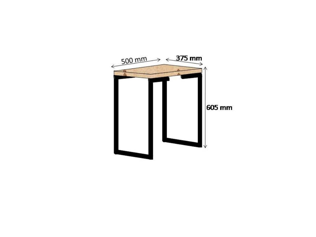 Comprar Mesa de Apoio Lateral Alta Fixa 30 x 72 Cm Aço Carbono Preto Tampo  Branco - CCS