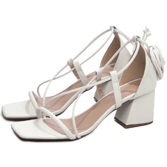 Sandalia Napa Off White Salto Bloco Grosso Triangular 7cm Colecao Finest 2025 Antiderrapa na internet