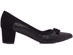Sapato Scarpin Salto Bloco Grosso Baixo Arrasadora - Coleção 044-1710-114B - Calçadospravc | Comprar Calçados Femininos Online | Comprar Scarpins
