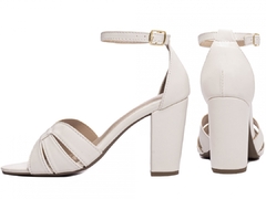 Sandália Salto 8,5cm | Sofisticação em Cada Passo Off White - comprar online