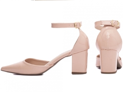 Scarpin Salto 6,5cm Fechado Atras | Glamour Verniz em Rose - comprar online