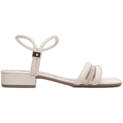 Sandalia Feminina Off White Salto Baixo 2.5cm Torricella - loja online