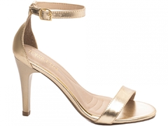 Sandalia Salto 9,5cm | Luxo Dourado Elegancia em Ouro Light