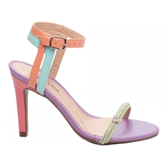 Sandalia Feminina Salto 9.5cm Multicolorida Estilo e Conforto em Cada Passo