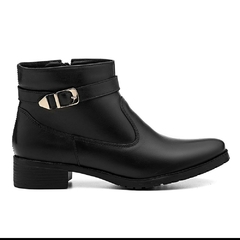 Bota Coturno Feminino Fivela Preta