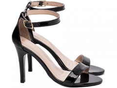 Sandalia Salto 9,5cm | Elegancia Conforto Charme Verniz Preto - Calçadospravc | Comprar Calçados Femininos Online | Comprar Scarpins