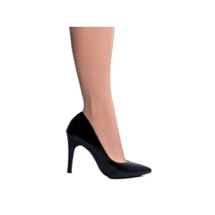 Imagem do Scarpin Classico Luxo e Glamour Salto 10cm Fino em Cone Preto