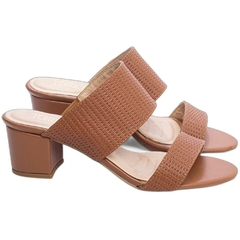 Sandalia Tamanco Caramelo Confortavel Salto 5cm Antiderrapante - Calçadospravc | Comprar Calçados Femininos Online | Comprar Scarpins