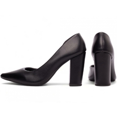 Scarpin Aberto do Lado Salto 8.5cm Glamour Inovador em Preto - comprar online