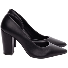 Scarpin Aberto do Lado Salto 8.5cm Glamour Inovador em Preto - Calçadospravc | Comprar Calçados Femininos Online | Comprar Scarpins