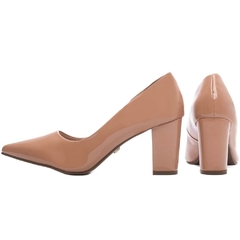 Scarpin Salto Bloco Blush Salto 8.5cm Verniz Blush - comprar online