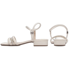 Sandalia Feminina Off White Salto Baixo 2.5cm Torricella - comprar online