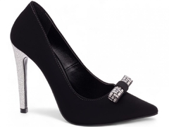 Sapato Scarpin Salto 12 | Luxo e Elegância em Nobuck Preto - Calçadospravc | Comprar Calçados Femininos Online | Comprar Scarpins