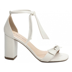 Sandalia Feminina de Amarrar Salto 8.5cm Off White