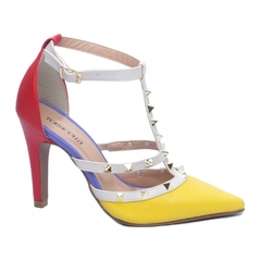 Scarpin Luxo Classe A Salto 9cm Fino em Napa Amarelo