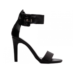 Sandalia Feminina Salto 9.5cm Preto Elegancia e Conforto para os Dias Quentes - loja online