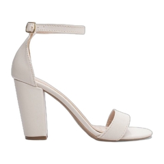 Sandalia Off White Confortavel Salto 9cm Antiderrapante - loja online