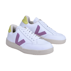 Tenis V-12 em Couro V Lilas | 34 a 39 | Branco / Lima - Calçadospravc | Comprar Calçados Femininos Online | Comprar Scarpins