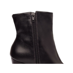 Elegancia e Conforto Definidos Bota Preta com Ziper Salto 9cm - comprar online