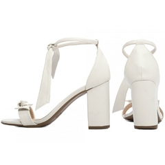 Sandalia Feminina de Amarrar Salto 8.5cm Off White - comprar online